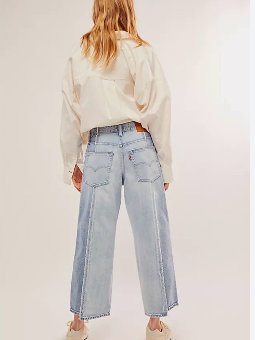 Levi's Recrafted Light Blue Two-Tone Wide Leg Jeans